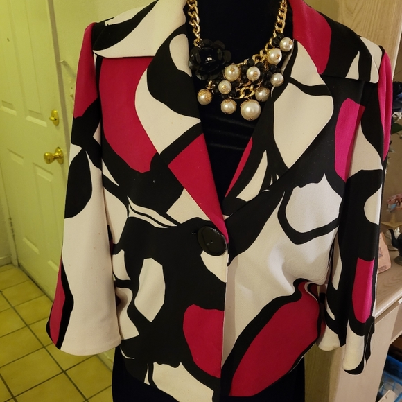 Peck & Peck Modern Abstract design Blazer - Picture 1 of 3